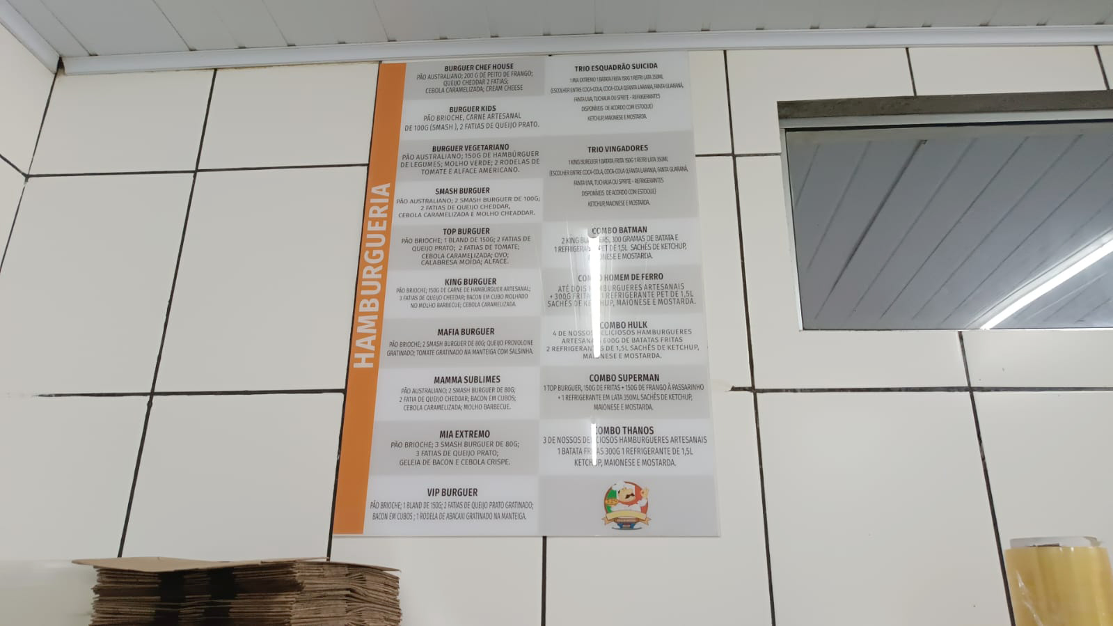Cardápios de Parede