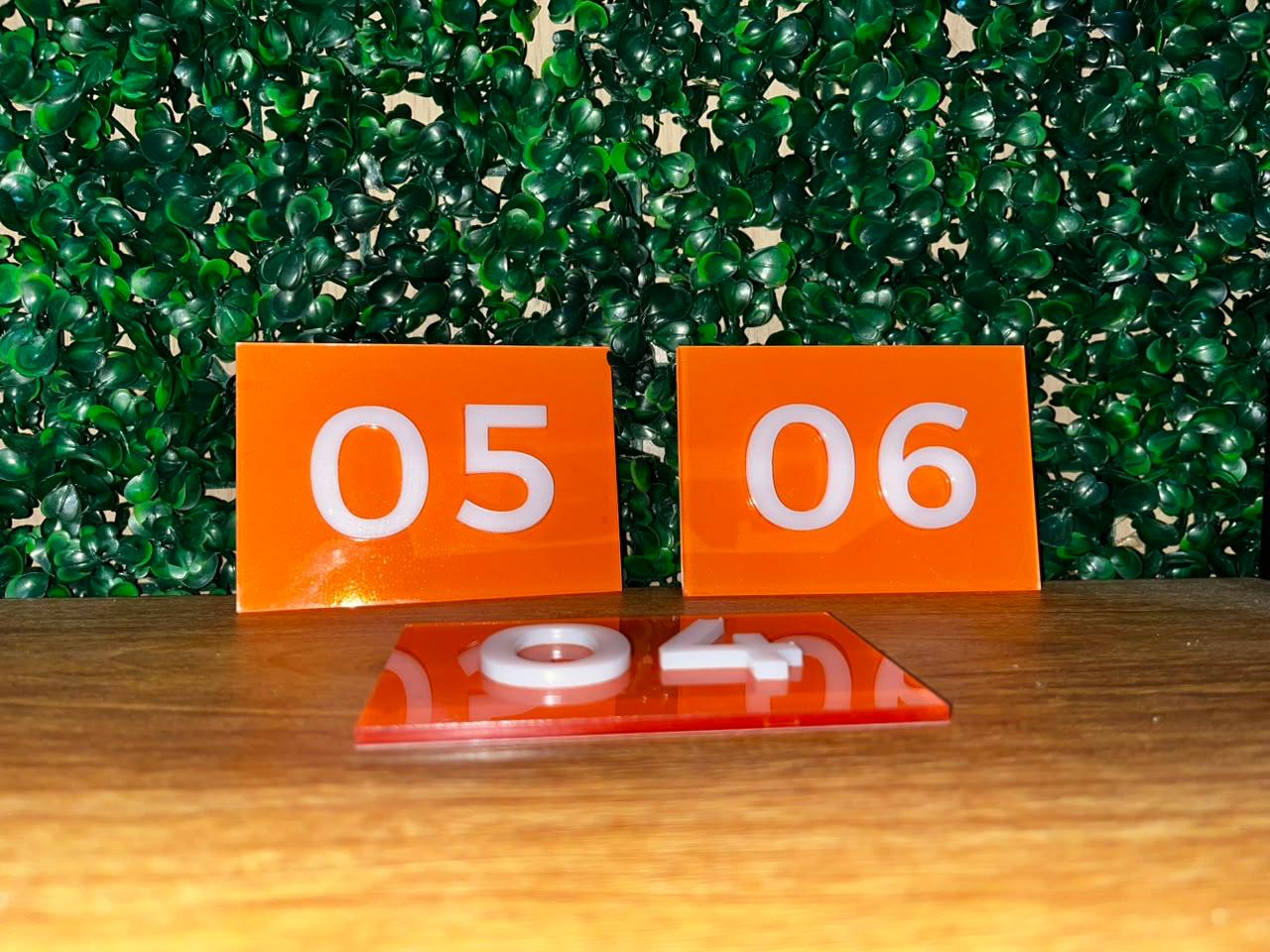 Numeração em Acrílico